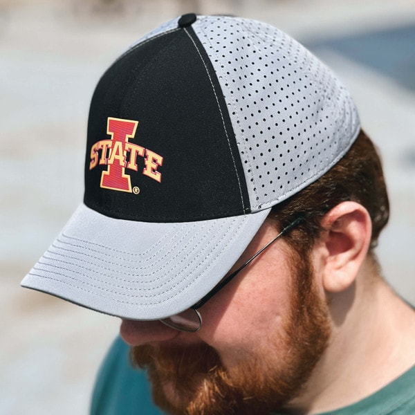 Colosseum I-State Black & Gray Structured Performance Hat